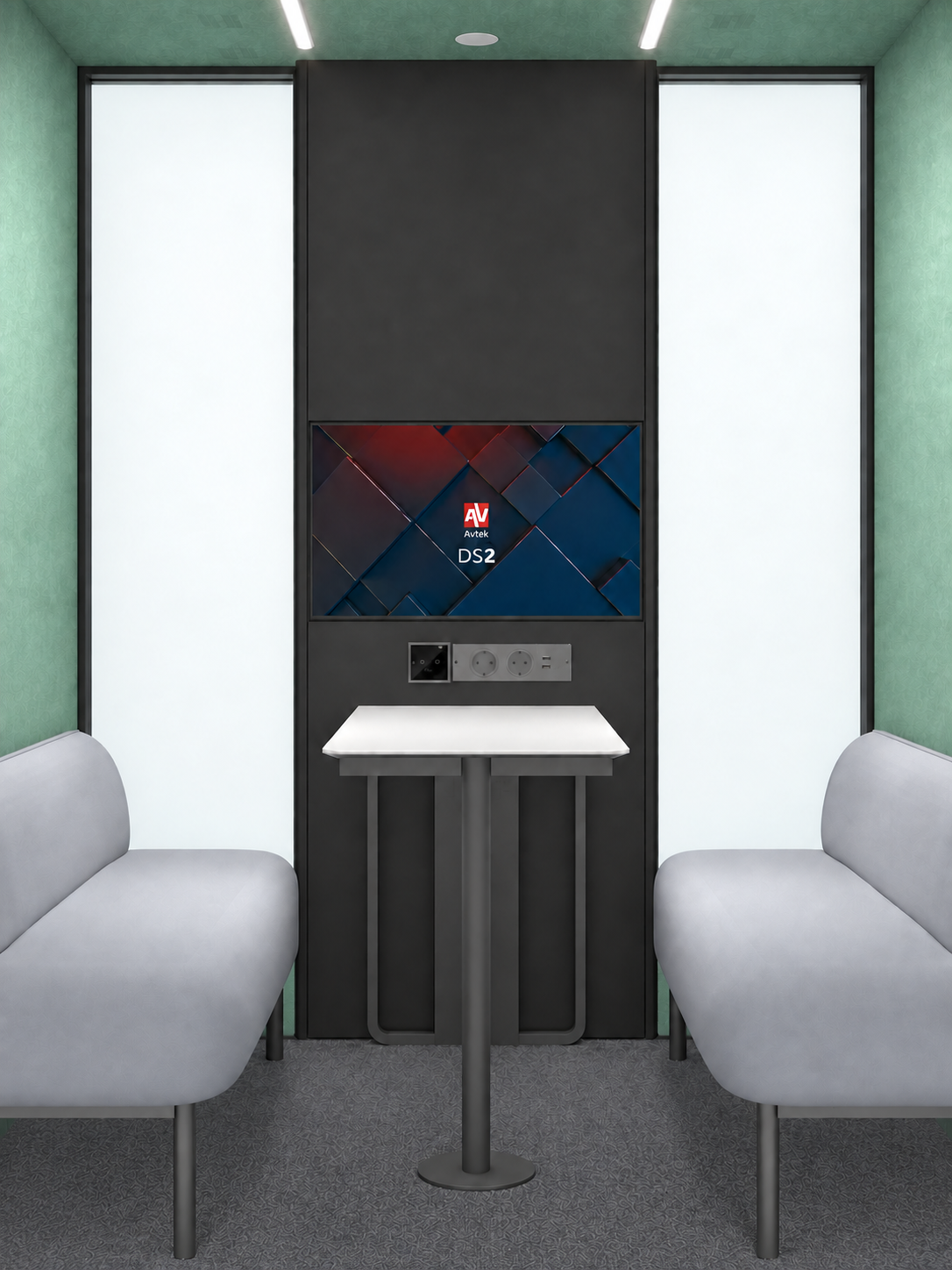 Tylna ściana pod monitor w Avtek SonoCubo L
