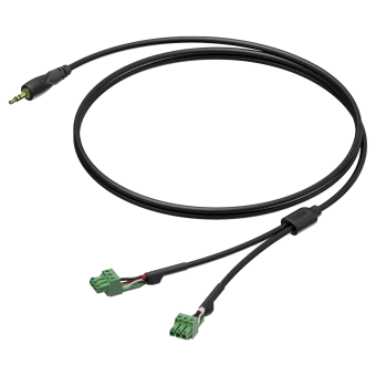 Kabel PROCAB CLA833/1.5 mini jack do 2x euroblock (3p)