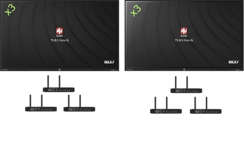 6 x monitor interaktywny z komputerem OPS