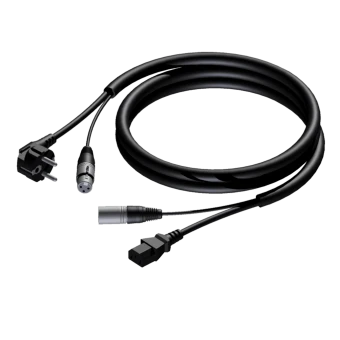 PROCAB CAB402/20 Schuko męskie & XLR żeńskie - euro power żeńskie & XLR męskie - 3 x 2,5 mm? 20 m