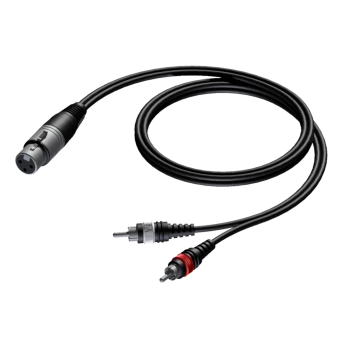 PROCAB CAB704/3 XLR żeński do 2 x RCA/Cinch męski 3 m