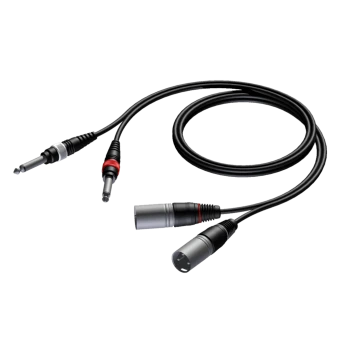 PROCAB CAB708/3 2 x XLR męskie - 2 x 6,3 mm Jack męskie mono 3 m