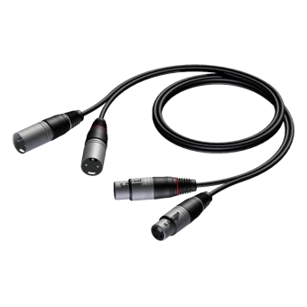 PROCAB CAB710/1 2 x XLR męskie - 2 x XLR żeńskie 1 m