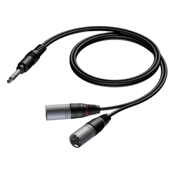 Procab CAB733/1.5 6.3 mm Jack male stereo - 2 x XLR male 1,5 meter