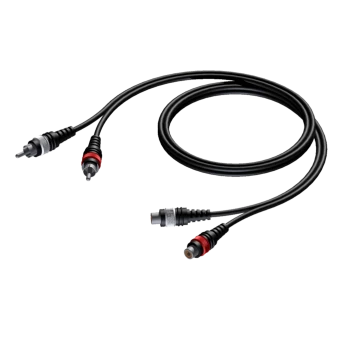 Kabel PROCAB CAB850/3, 2x RCA (F) do 2x RCA (M) (3m)