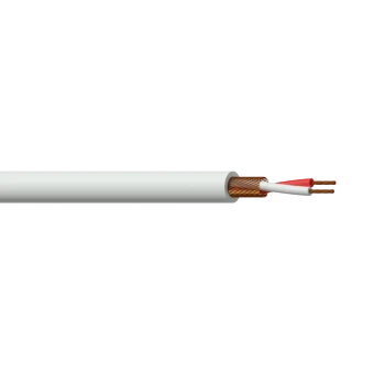 Kabel mikrofonowy PROCAB MC105W/1,  2x 0,125 mm² biały (100m)