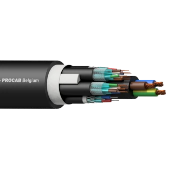 Kabel hybrydowy PROCAB PHC2522/1, 2 x sygnał zbalansowany / DMX-AES, 2 x CAT7 S/FTP i kabel zasilający 3G2.5 (100m)