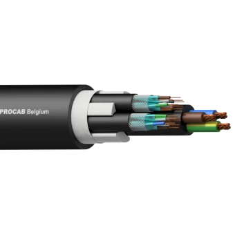 Kabel hybrydowy PROCAB PNC2527/1, LAN i zasilanie – 2x CAT7 S/FTP i 3G2.5 (100m)