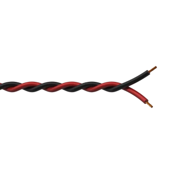 Skręcony kabel montażowy PROCAB PR4602/1, 2 x 1 mm² czarno-czerwony (100m)