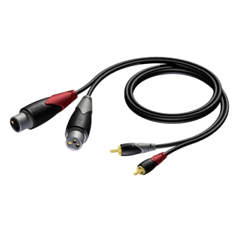 Kabel PROCAB CLA705/3, 2x XLR (F) do 2x RCA (M) (3m)