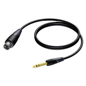 Kabel PROCAB CLA723/1.5, XLR (F) do 6,3 mm jack (M) stereo (1,5m)