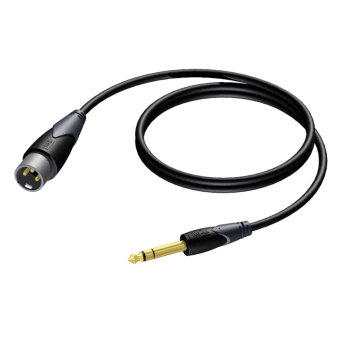 Kabel PROCAB CLA724/3, XLR (M) do 6,3 mm jack (M) stereo (3m)