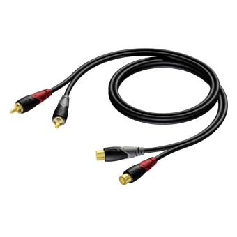 PROCAB CLA850/5 2 x RCA/Cinch żeńskie - 2 x RCA/Cinch męskie 5 m