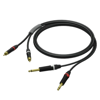 Kabel PROCAB PRA631/3, 2x jack 6,3mm (M) mono do 2x RCA (M) (3m)