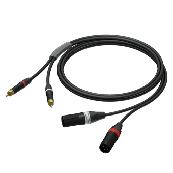 Kabel PROCAB PRA701/3, 2x XLR (M) do 2x RCA (M)