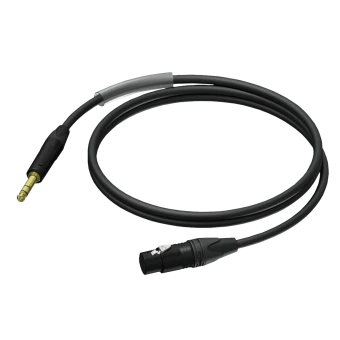 Kabel PROCAB PRA723/1.5, XLR (F) do jack (M) stereo (1,5m)