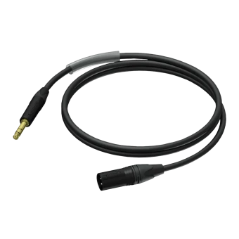PROCAB PRA724/0.25 Złącze męskie XLR – wtyk stereo, UltraFlex™, 0,25 m