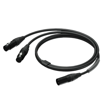 Kabel PROCAB PRA736/1.5, XLR (M) do 2x XLR (F) (1,5m)