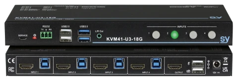 Switch KVM SY KVM41-U3-18G 4x1 HDMI + 6x USB-A