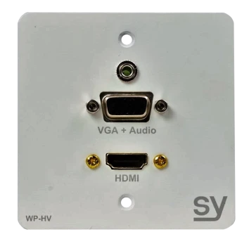 Panel ścienny SY WP-HV-EW 1x HDMI, 1x VGA i Audio (Biały) EU