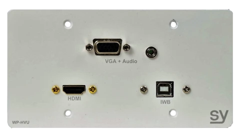 Panel ścienny SY WP-HVU-EW 1x HDMI, 1x VGA i Audio, 1x USB-B  (Biały) EU