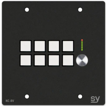 Klawiatura sterująca SY KC8VE-B-US (8 klawiszy + pokrętło + PoE) Czarna US