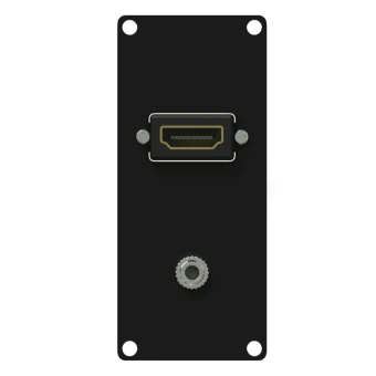CAYMON CASY152/B Panel CASY ze złączem HDMI i żeńskim złączem typu mini jack 3,5 mm, wersja czarna
